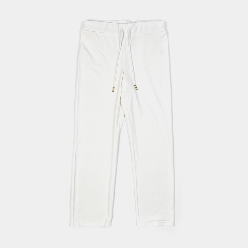 Ombre Big Bling Velour Womens Track Pants (White)