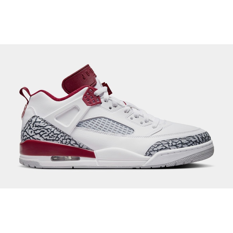 Spizike Low Mens Basketball Shoes (White/Wolf Grey/Anthracite/Team Red)