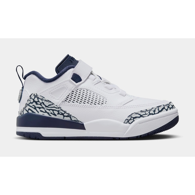 Spizike Low Preschool Basketball Shoes (White/Obsidian/Pure Platinum)