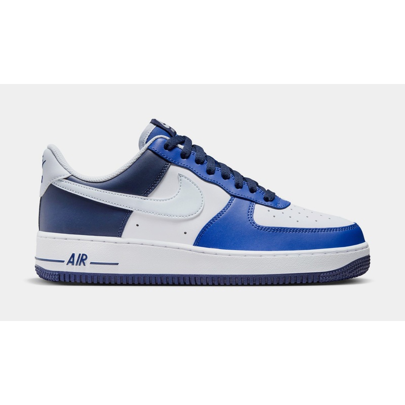 Air Force 1 Low Game Royal Mens Lifestyle Shoes (White/Football Grey/Game Royal)