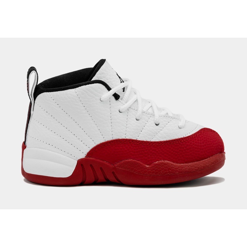 Air Jordan 12 Retro Cherry Red Infant Toddler Lifestyle Shoes (Cherry Red/White)