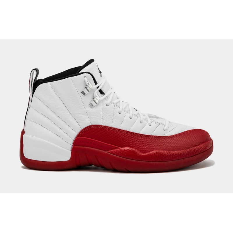 Air Jordan 12 Retro Cherry Red Mens Lifestyle Shoes (Red/White)