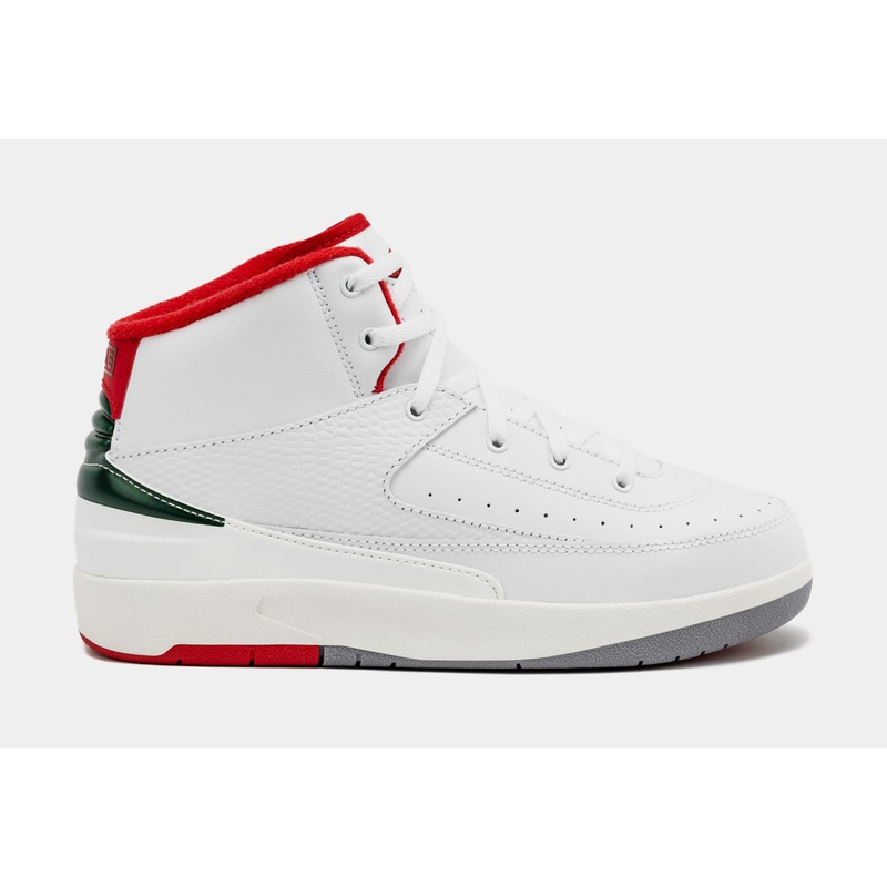 Air Jordan 2 Retro Italy Preschool Lifestyle Shoes (White/Fire Red) Free Shipping