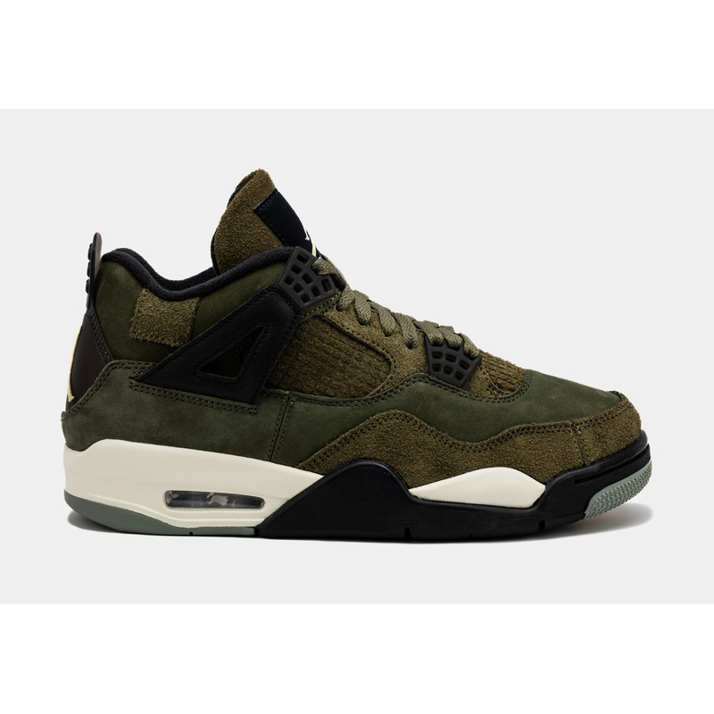 Air Jordan 4 Retro SE Craft Olive Mens Lifestyle Shoes (Medium Olive) Free Shipping