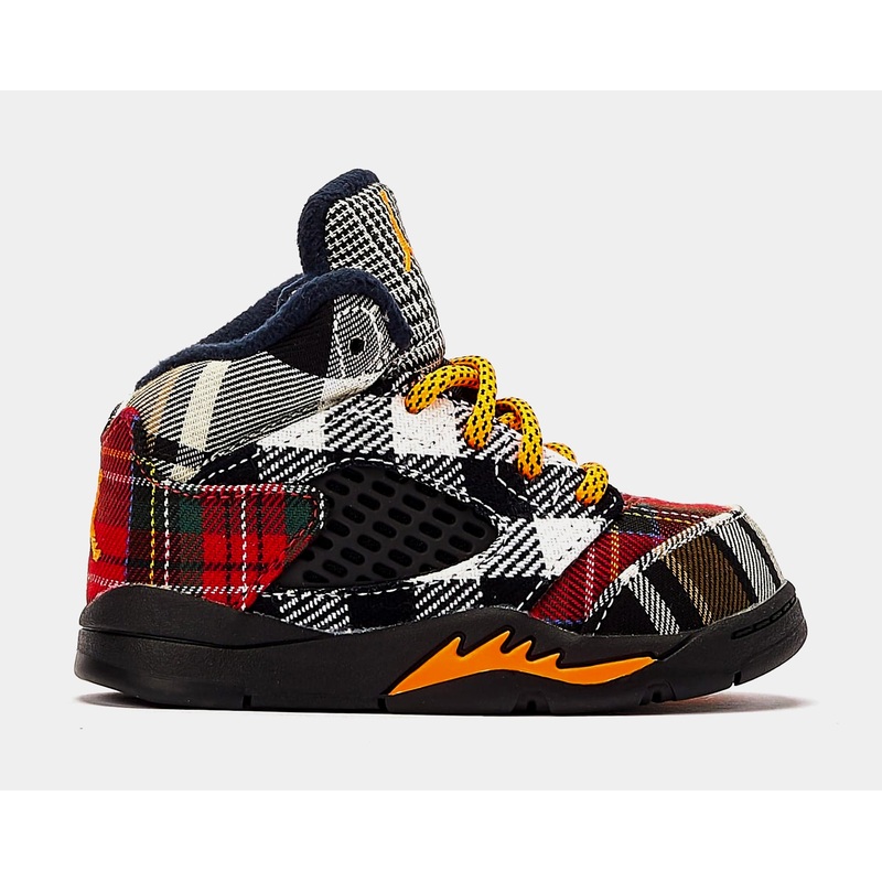 Air Jordan 5 Retro Plaid Infant Toddler Lifestyle Shoes (Multi/Black)