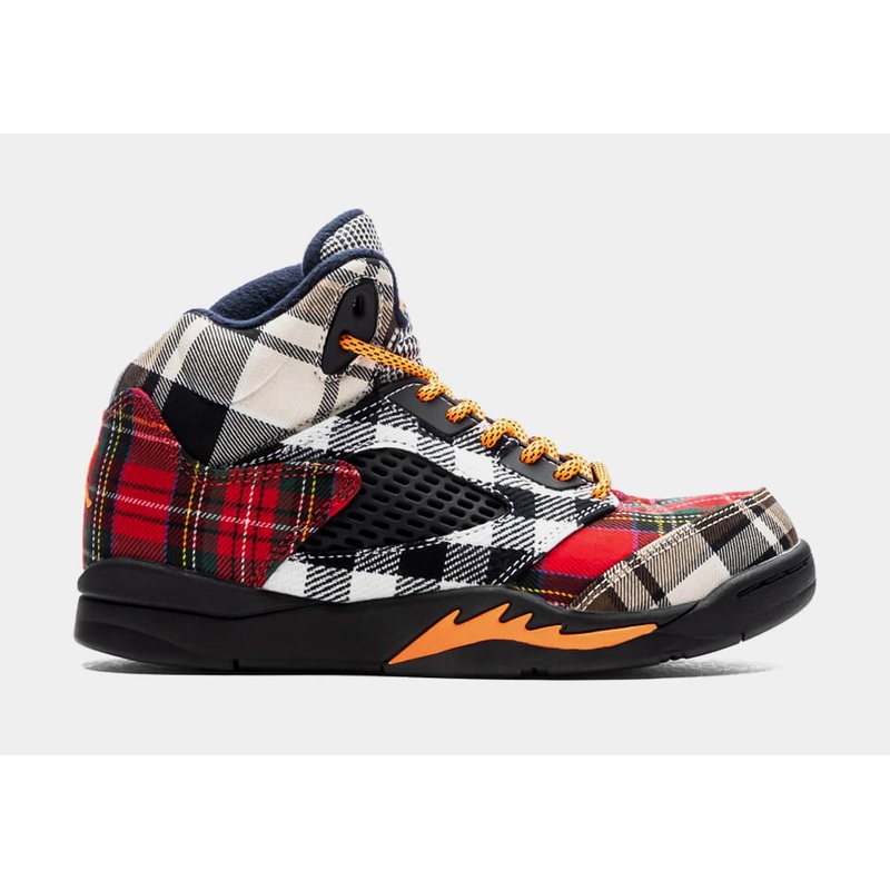 Air Jordan 5 Retro Plaid Preschool Lifestyle Shoes (Multi/Black) Free Shipping