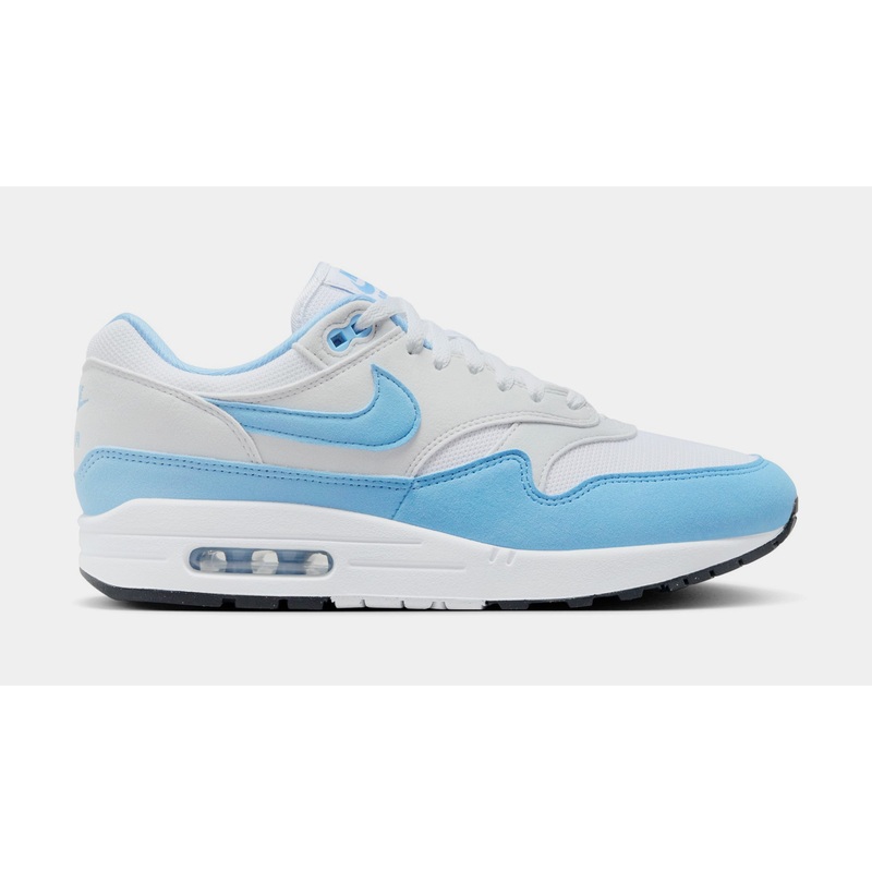 Air Max 1 University Blue Mens Lifestyle Shoes (White/University Blue)