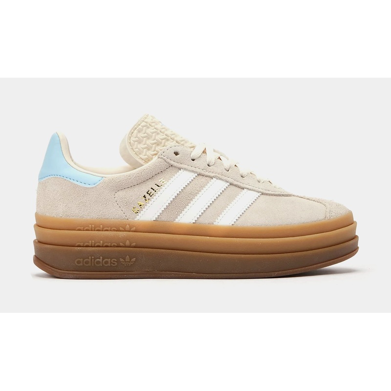 Gazelle Bold Grade School Lifestyle Shoes (Wonder White/Cloud White/Clear Sky)