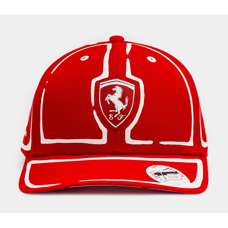 Joshua Vides for Scuderia Ferrari Charles Leclerc Cap Mens Hat (Red/White)