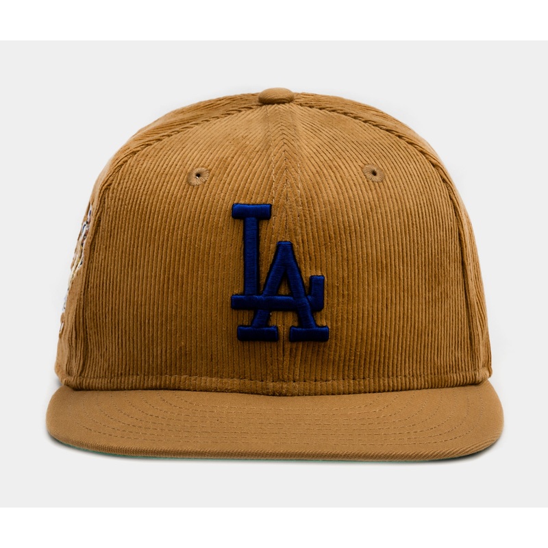 Los Angeles Dodgers Corduroy 59Fifty Fitted Mens Hat (Beige/Blue)