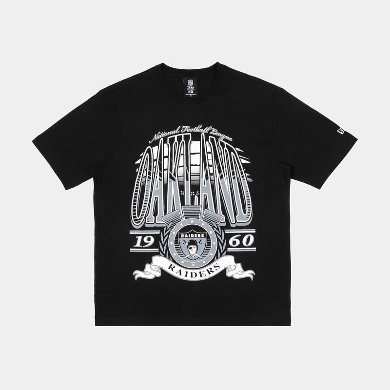 Oakland Raiders 1960 Mens Short Sleeve Shirt (Black)