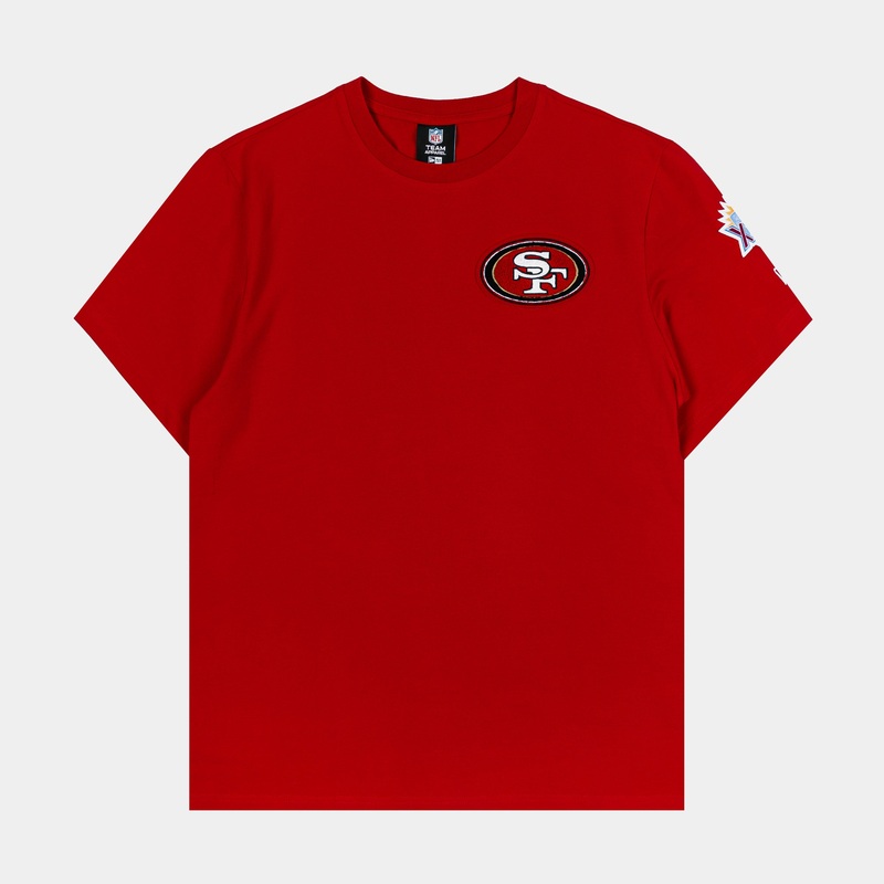 San Francisco 49ers Logo Mens Short Sleeve Shirt (Red)