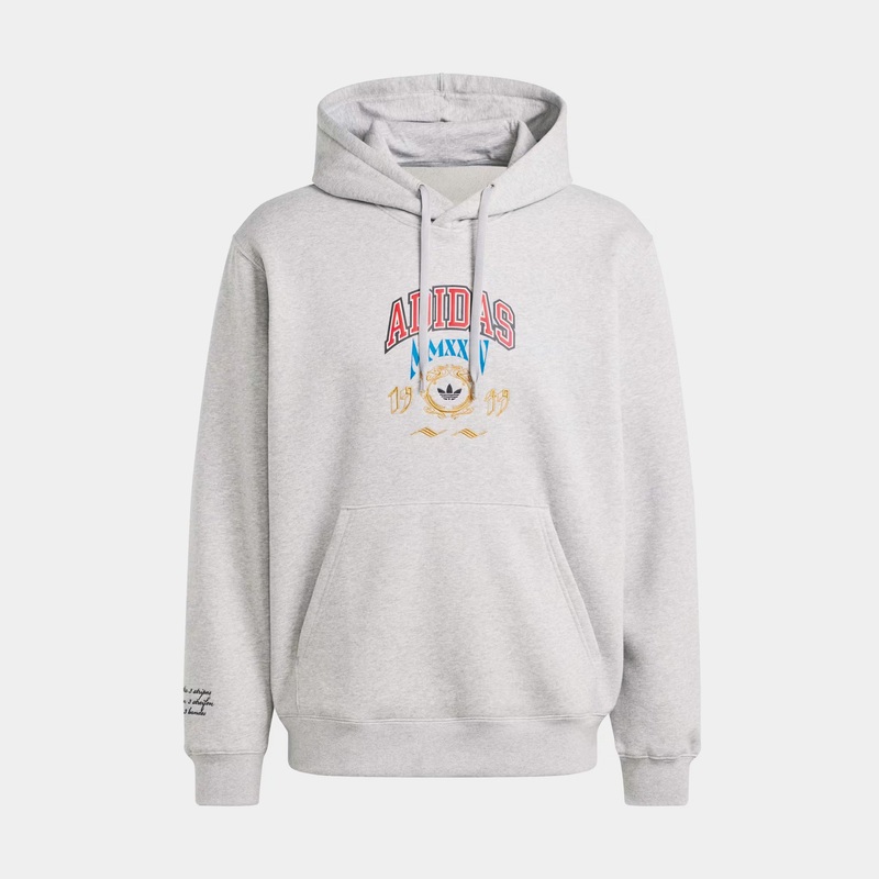 VRCT Graphic Pullover Mens Hoodie (Grey/Red)