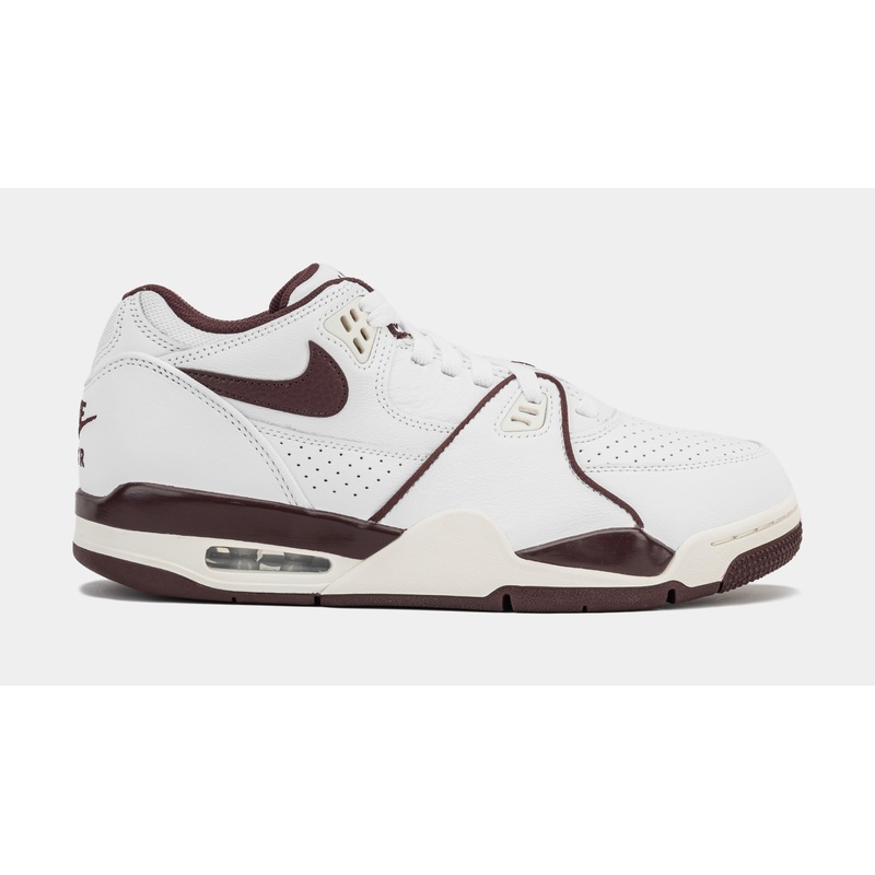 Air Flight 89 Low Mens Basketball Shoes (White/Brown)