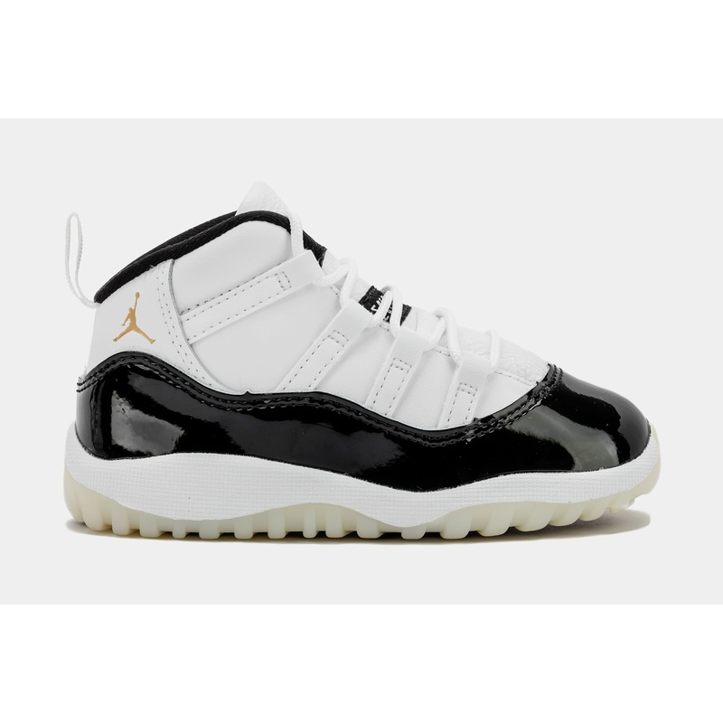 Air Jordan 11 Retro Gratitude Infant Toddler Lifestyle Shoes (White/Metallic Gold/Black)