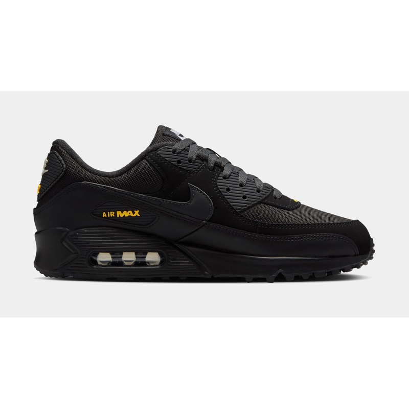 Air Max 90 Black Speed Yellow Mens Running Shoes (Black/Yellow)