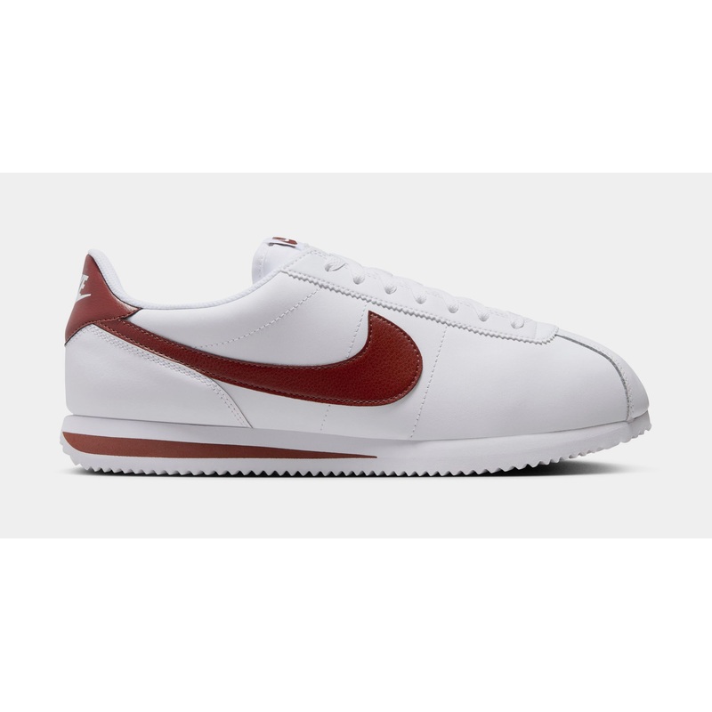 Cortez Leather Mens Running Shoes (White/Dark Pony)