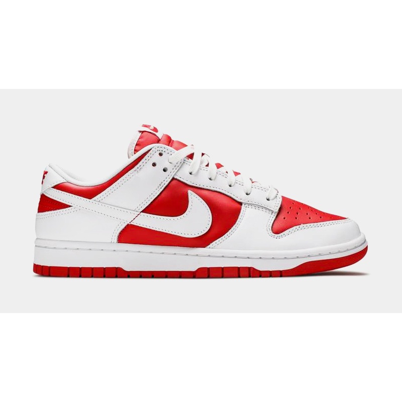 Dunk Low Championship Red Grade School Lifestyle Shoes (White/Red)