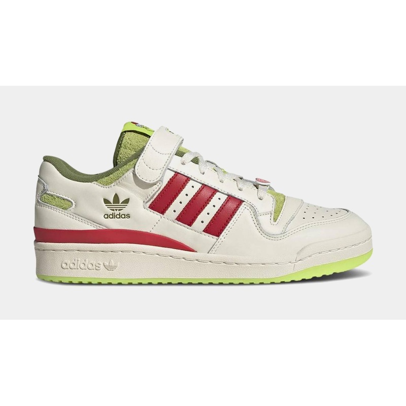 Forum Low The Grinch Mens Lifestyle Shoes (Cream White/Collegiate Red)