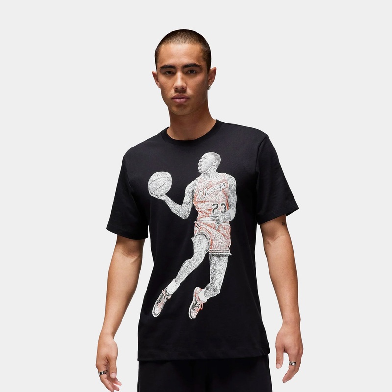 J Dot Graphic Mens Short Sleeve Shirt (Black)
