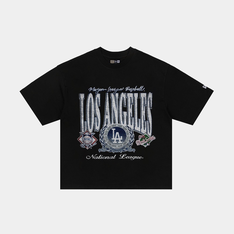 Los Angeles Dodgers Oversized Mens Short Sleeve Shirt (Black/Blue)