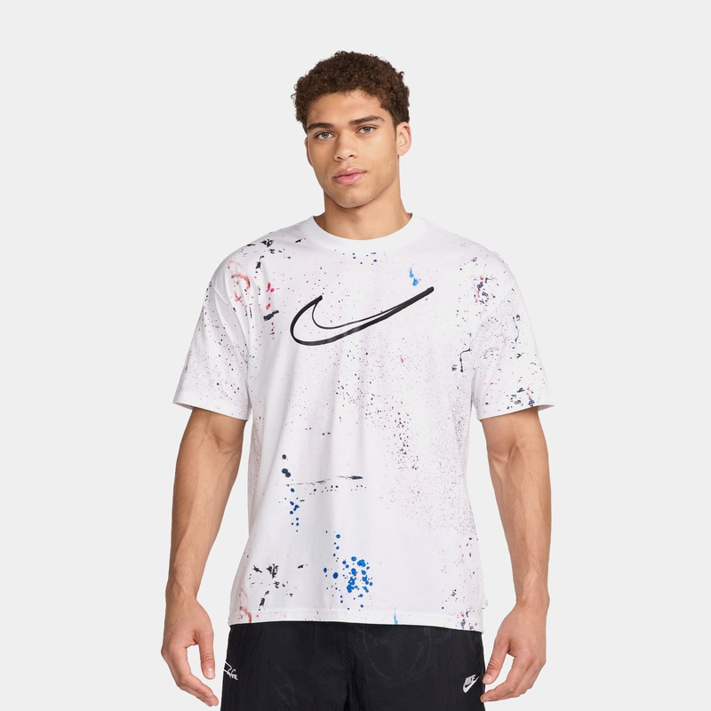 NSW Max90 Mens Short Sleeve Shirt (White/Black)