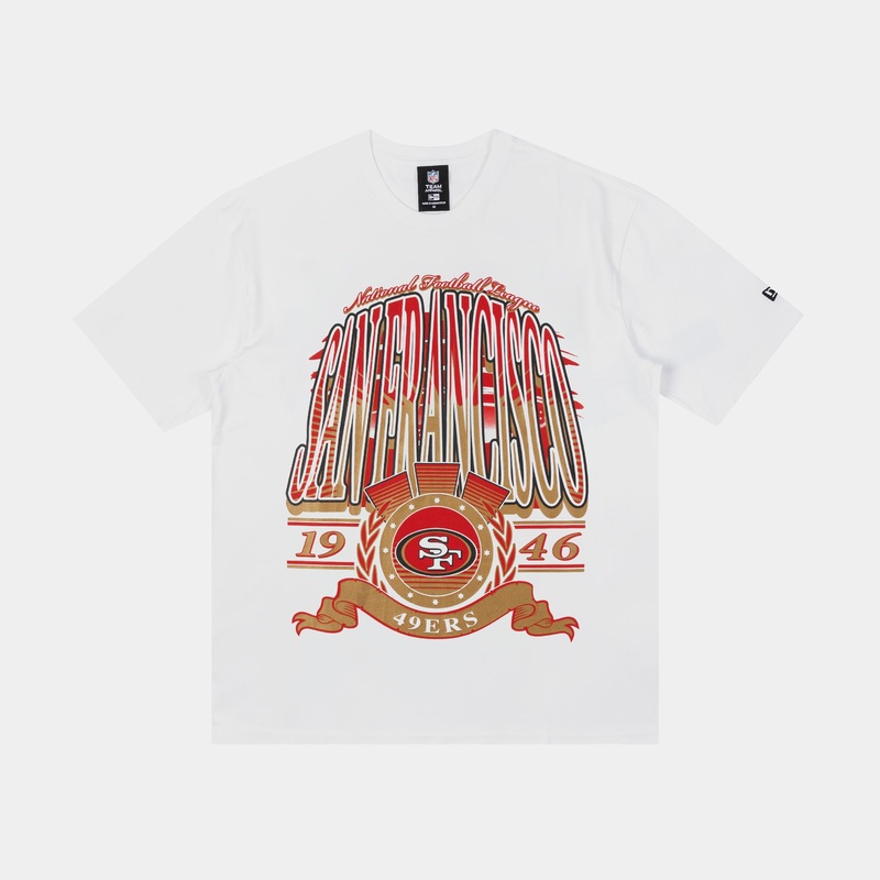 San Francisco 49ers 1946  Mens Short Sleeve Shirt (White/Red)