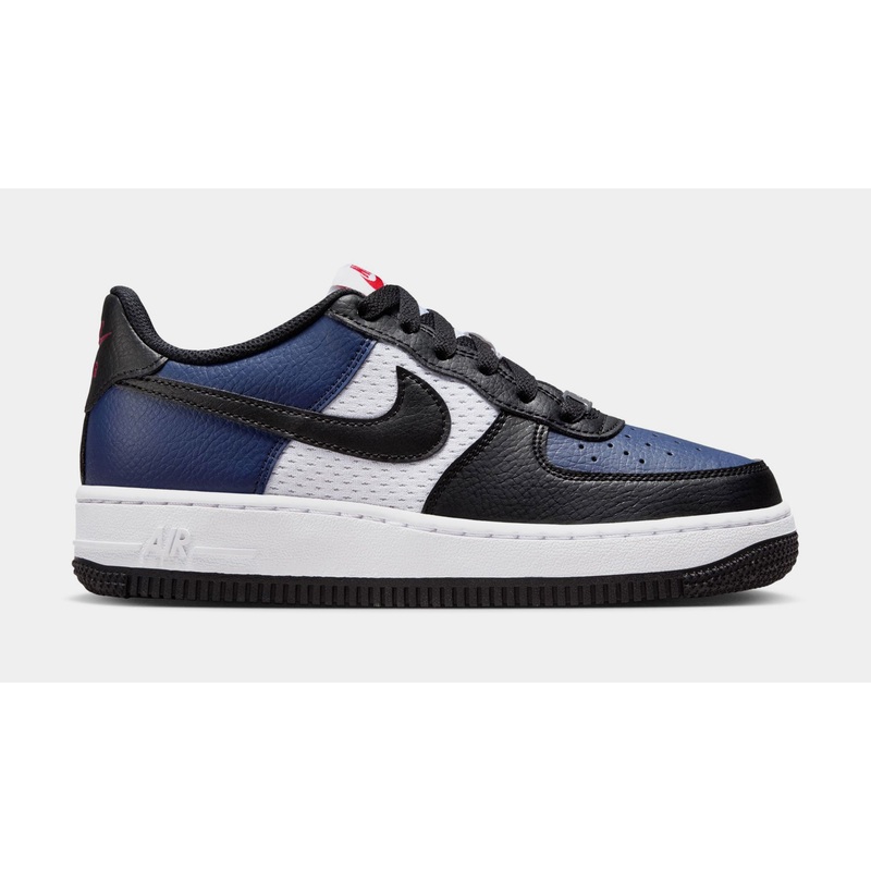 Air Force 1 Low Navy Grade School Lifestyle Shoes (Midnight Navy/Black/Red)