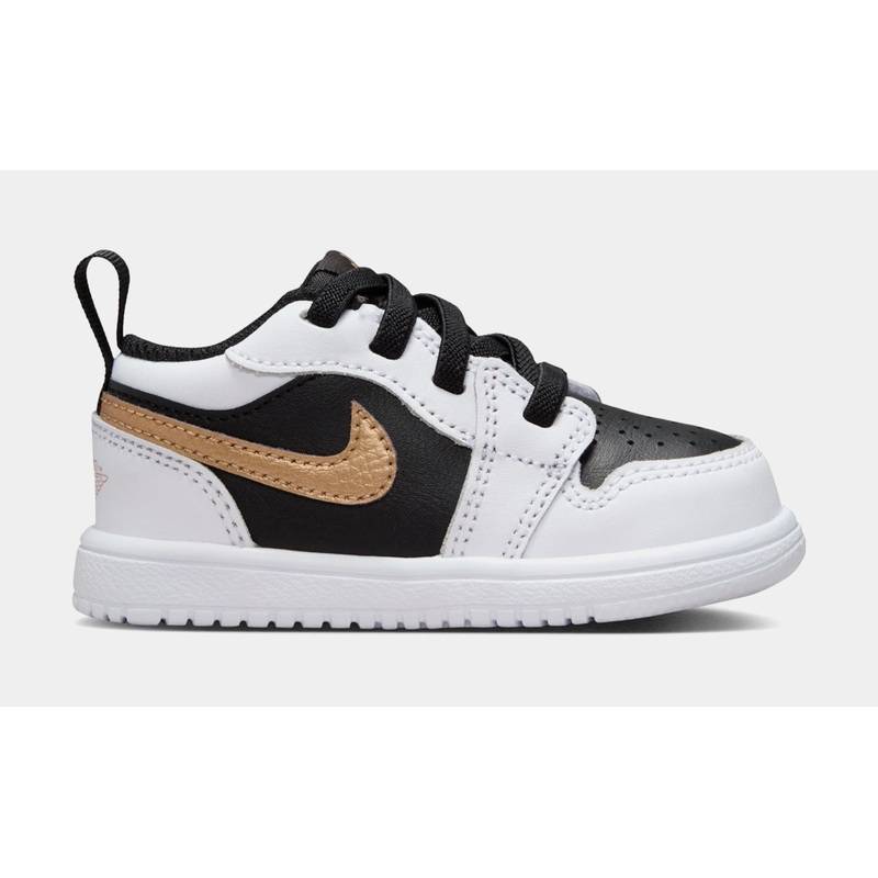 Air Jordan 1 Low Alt Infant Toddler Lifestyle Shoes (White/Black/Metallic Gold)