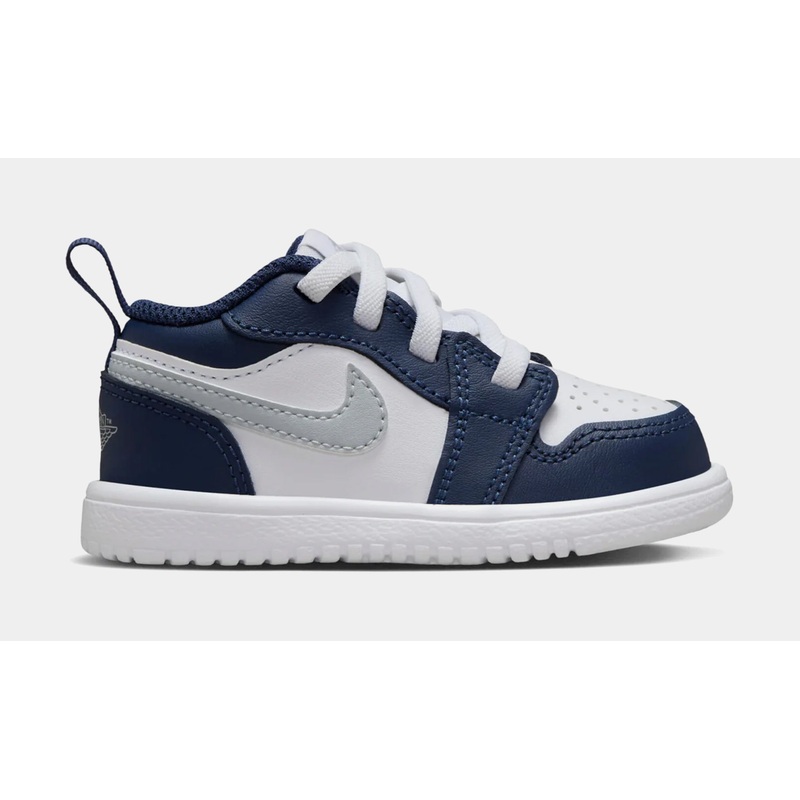 Air Jordan 1 Low ALT Infant Toddler Lifestyle Shoes (White/Midnight Navy/Wolf Grey)