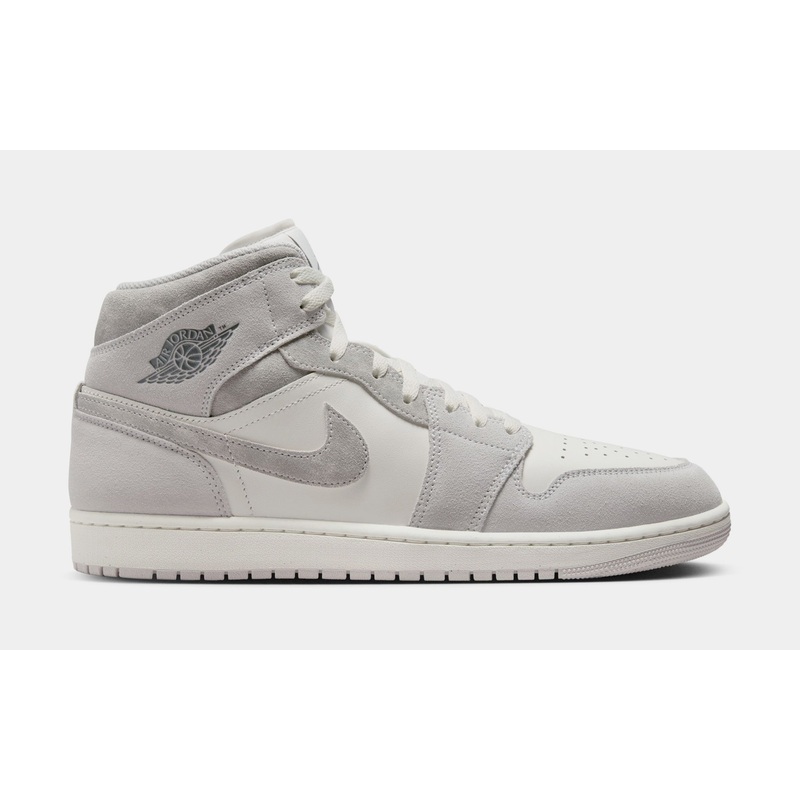 Air Jordan 1 Retro Mid Neutral Grey Mens Lifestyle Shoes (Neutral Grey/Sail/Smoke Grey)