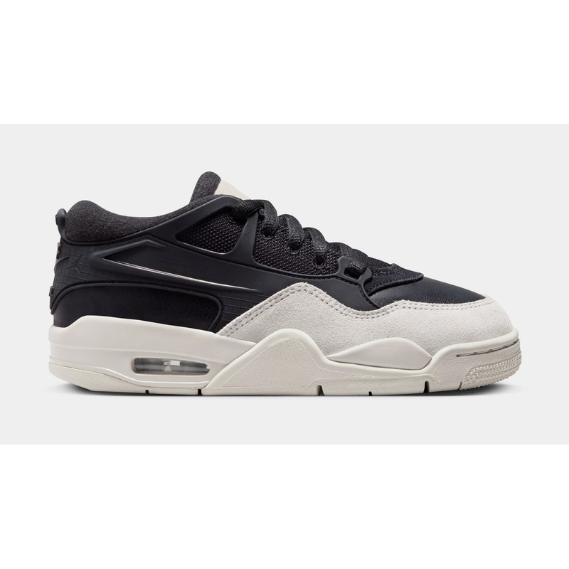 Air Jordan 4 RM Grade School Basketball Shoes (Black/Dark Grey/Light Bone)