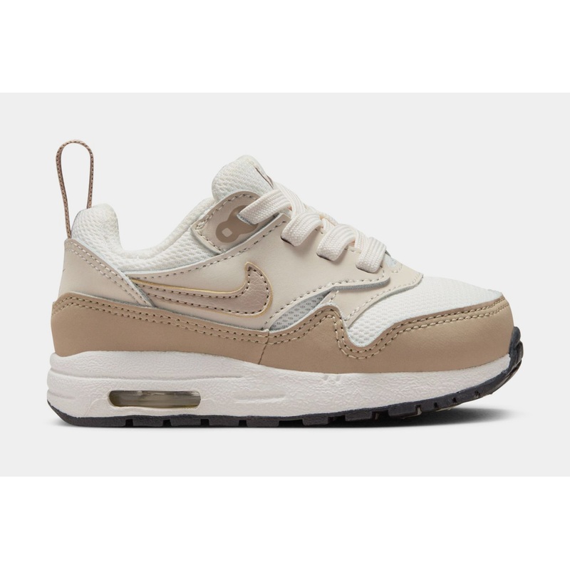 Air Max 1 EasyOn Infant Toddler Running Shoes (Phantom/Khaki/Orewood Brown/Black)