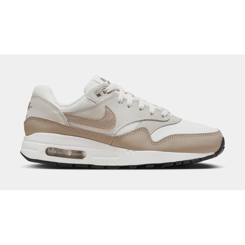 Air Max 1 Grade School Lifestyle Shoes (Phantom/Khaki/Orewood Brown)