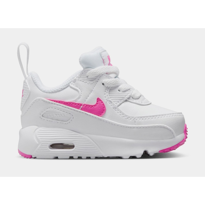 Air Max 90 EasyOn Infant Toddler Lifestyle Shoes (White/Laser Fuchsia)