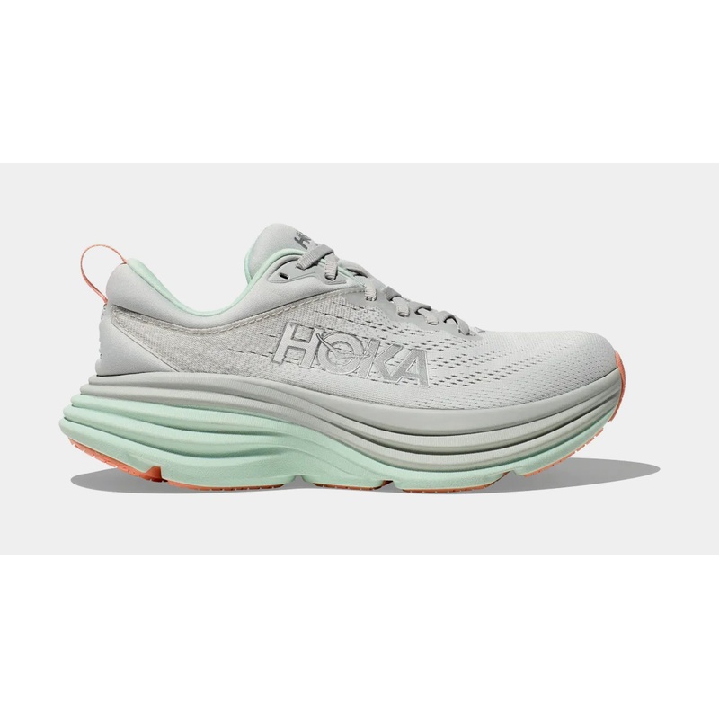 Bondi 8 Womens Running Shoes (Stardust/Aqua)