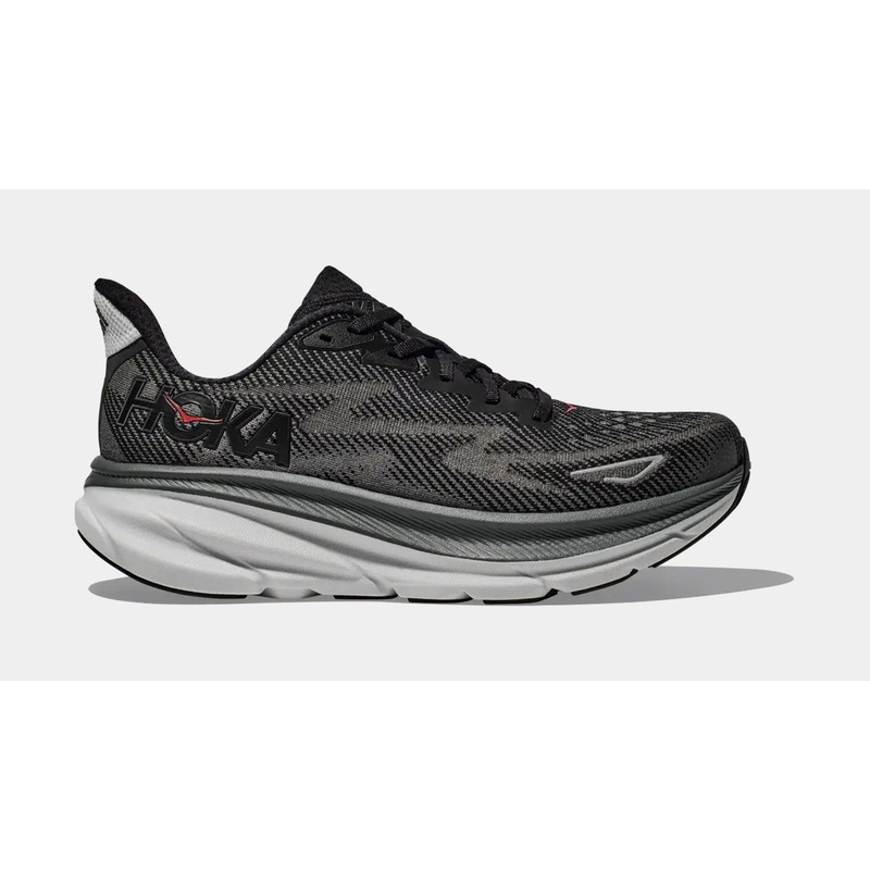 Clifton 9 Mens Running Shoes (Black/Outer Orbit)