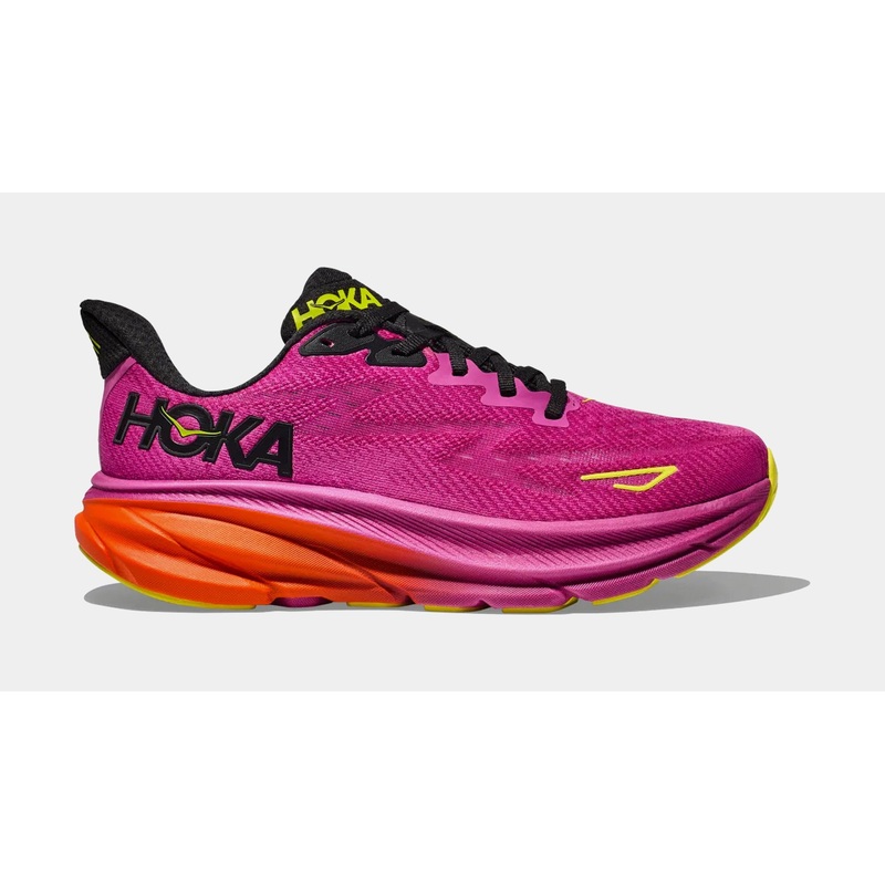 Clifton 9 Mens Running Shoes (Fuchsia/Black)