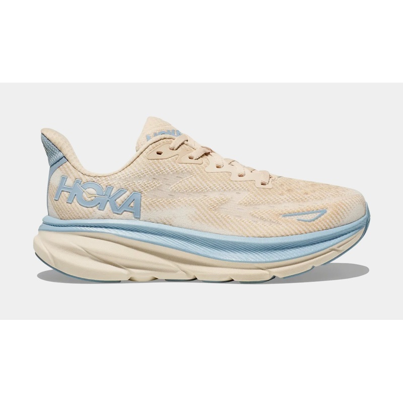 Clifton 9 Womens Running Shoes (Oak/Alabaster)