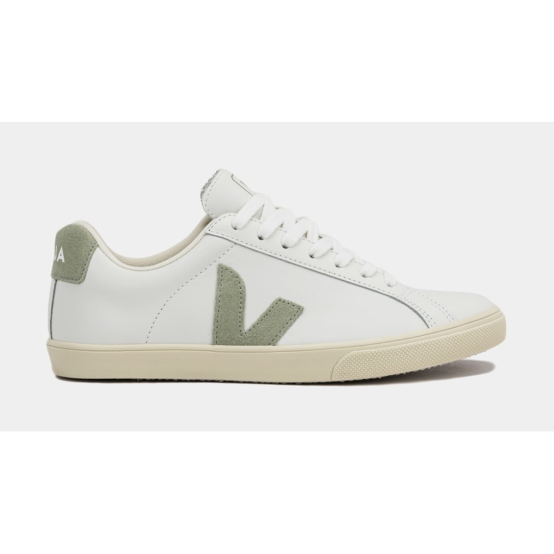 Esplar Leather Womens Lifestyle Shoes (White/Green)