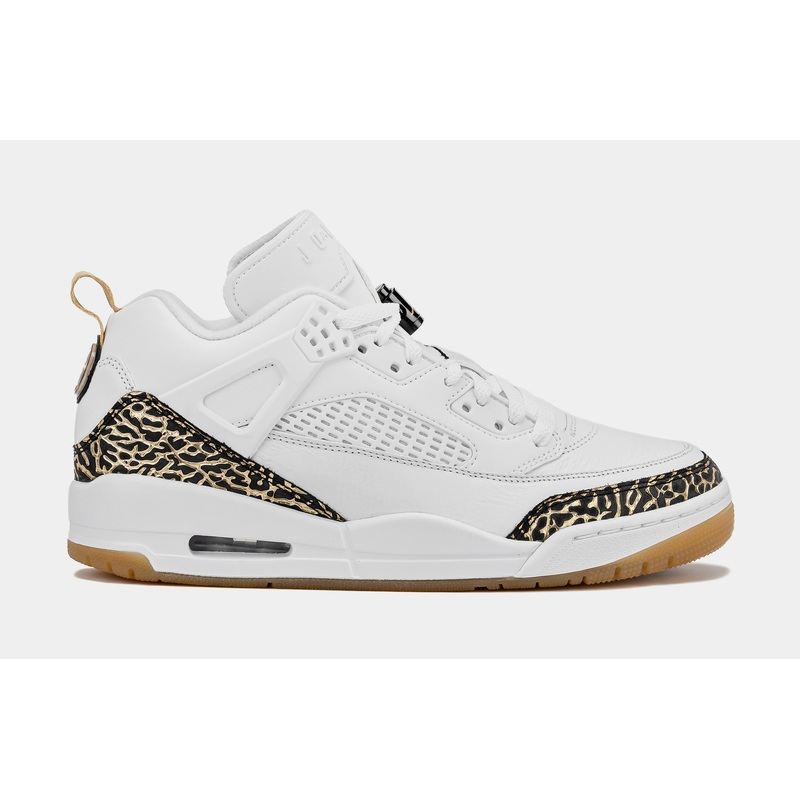 Spizike Low Mens Basketball Shoes (White/Black/Metallic Gold)