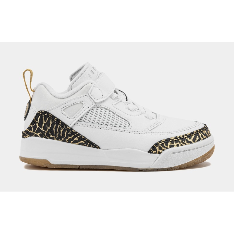 Spizike Low Preschool Lifestyle Shoes (White/Gold)