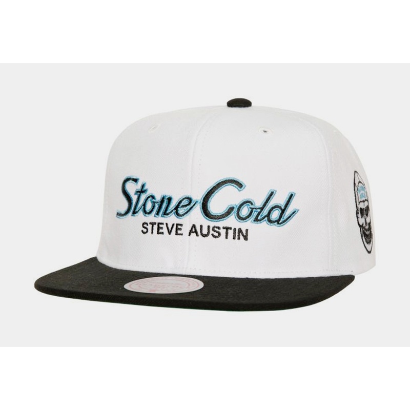 WWE Stone Cold Steve Austin Snapback Mens Hat (White/Black)