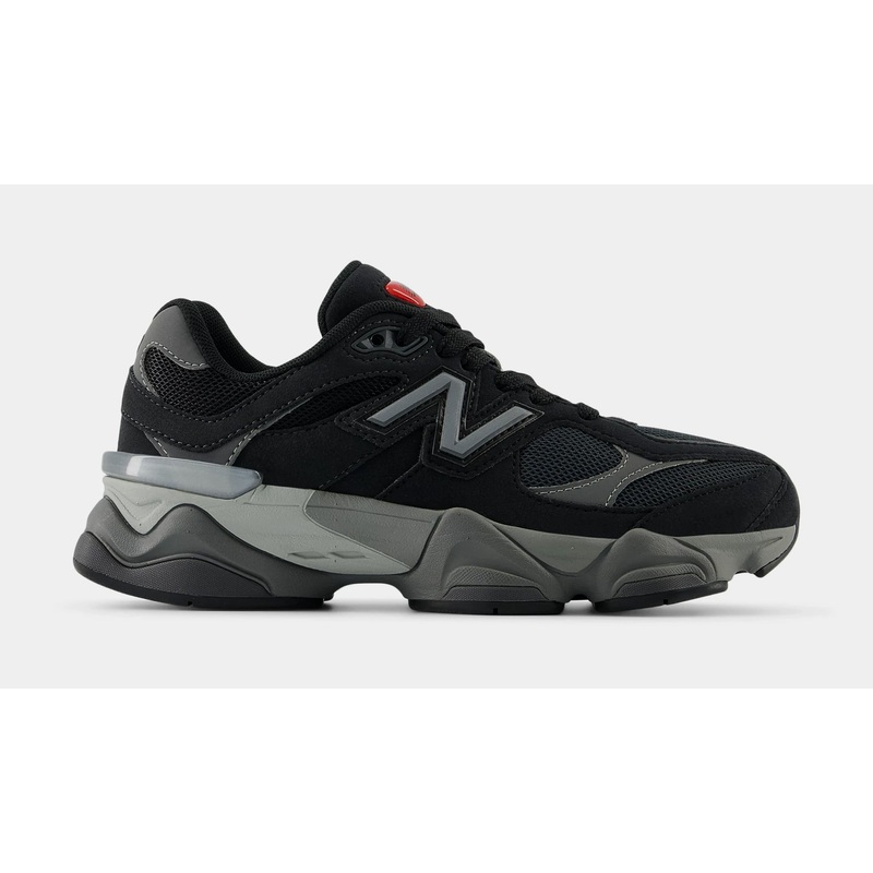 9060 Grade School Lifestyle Shoes (Black/Grey)