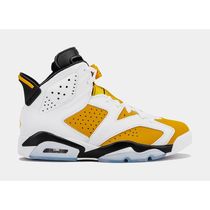 Air Jordan 6 Retro Yellow Ochre Mens Lifestyle Shoes (White/Yellow Ochre/Black)