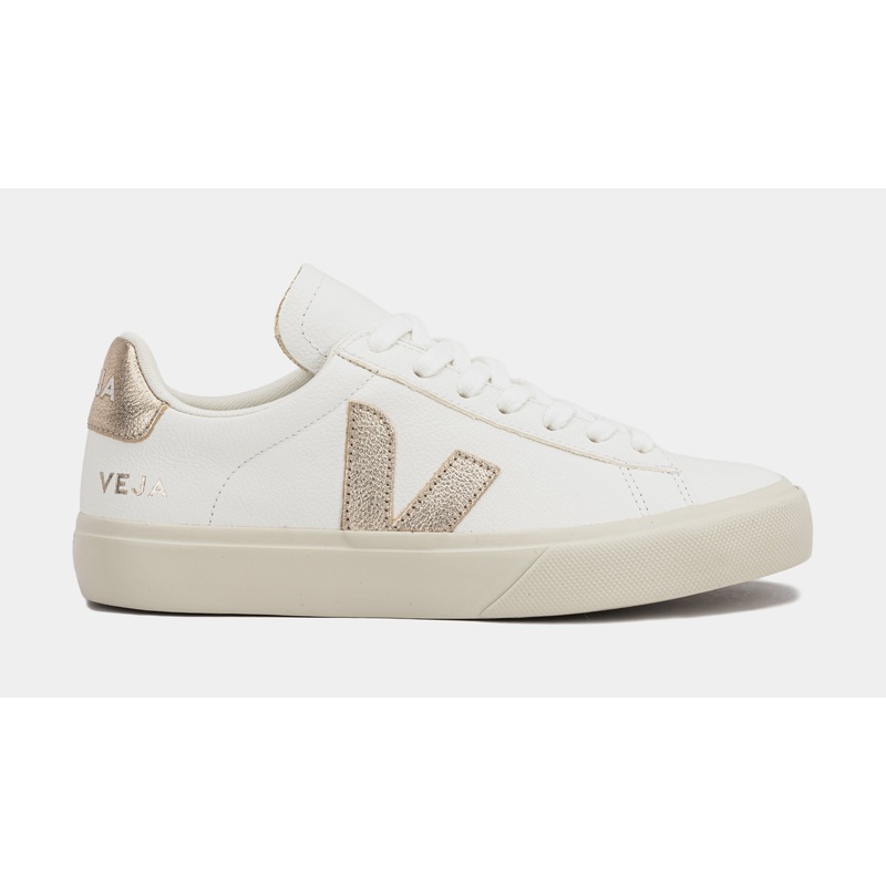 Campo Leather Womens Lifestyle Shoes (White/Gold)