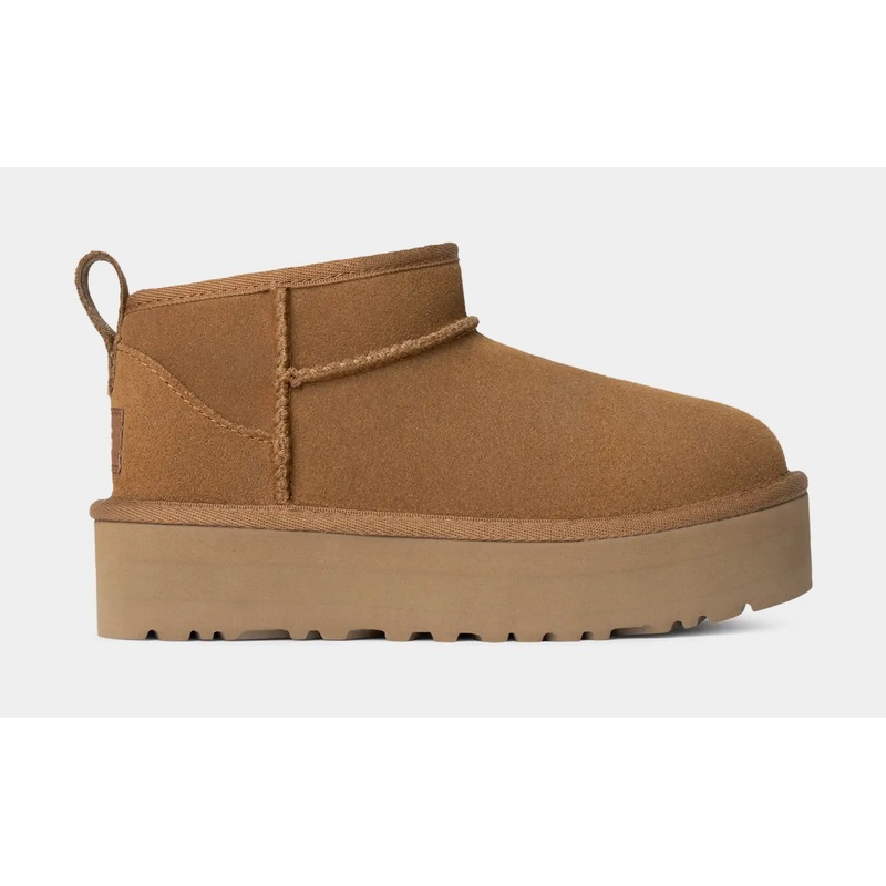 Classic Ultra Mini Platform Grade School Boots (Chestnut)