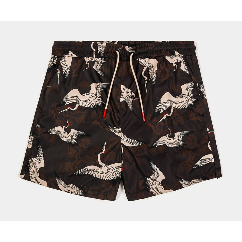 Crane Hybrid Mens Shorts (Black/Brown)