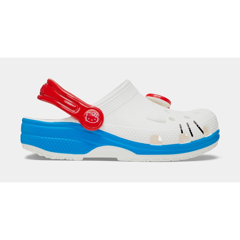 Hello Kitty Classic Clog Preschool/Grade School Sandals (White/Red) Free Shipping