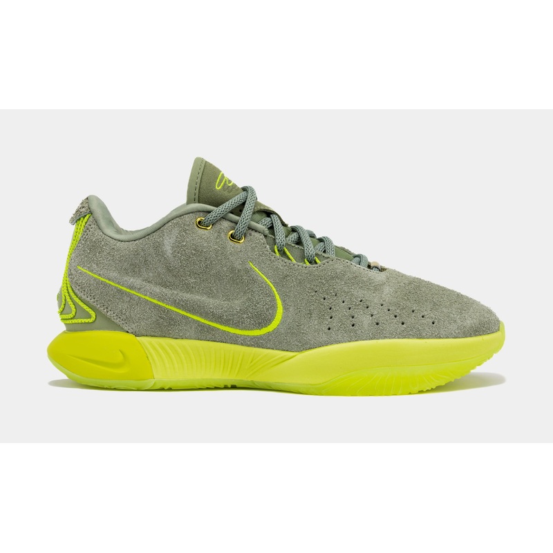 Lebron XXI Algae Mens Basketball Shoes (Oil Green/Volt)